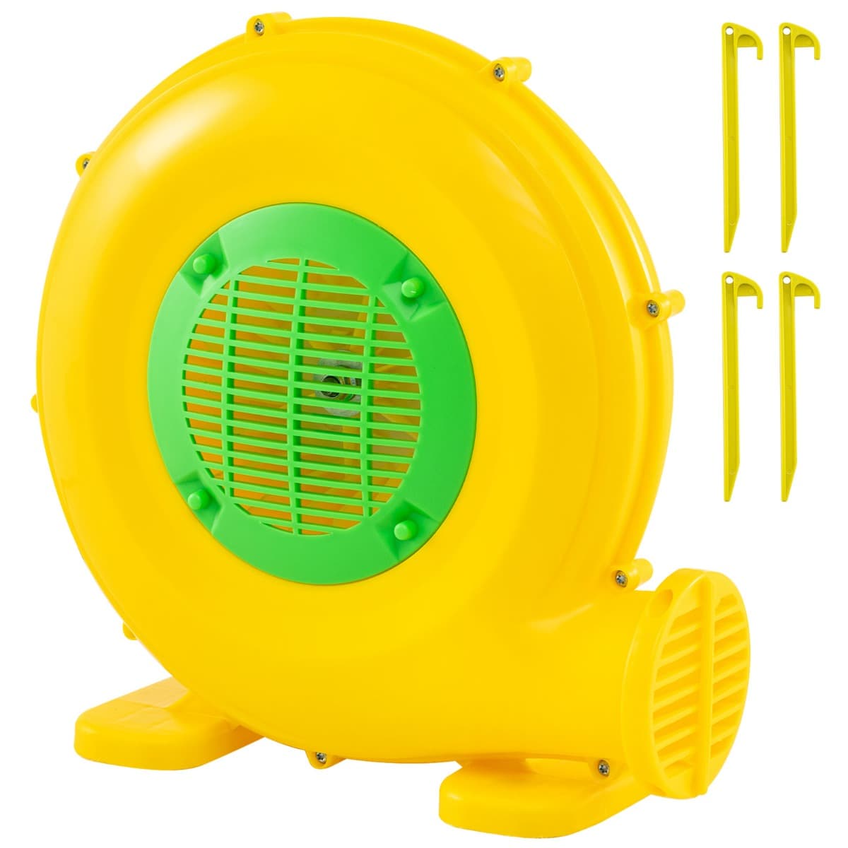CostwaySouffleur d'Air Ventilateur de Pompe à Air 450W avec Poignée Pratique & Piquets de Sol 1650 pa Souffleur Électrique Jaune