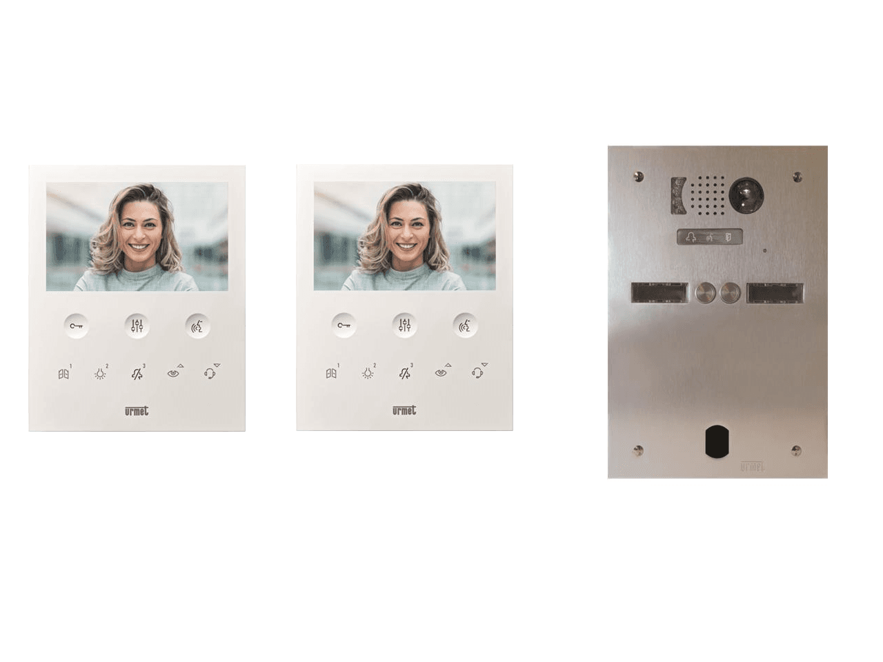 Kit visiophone 2 rangées avec 2 écrans URMET Collectif