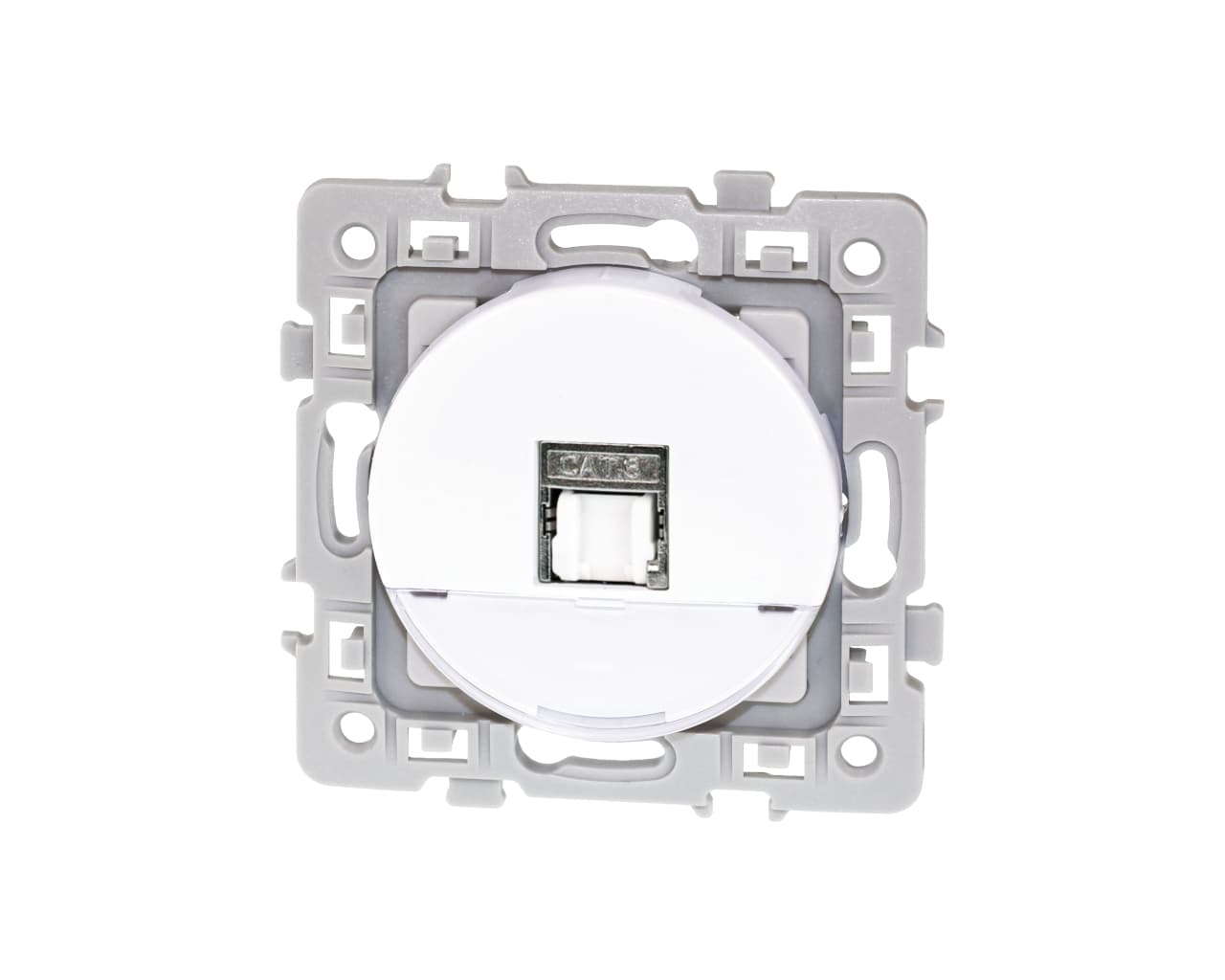 Prise RJ45 cat.6 STP Blanc Eur'Ohm Square