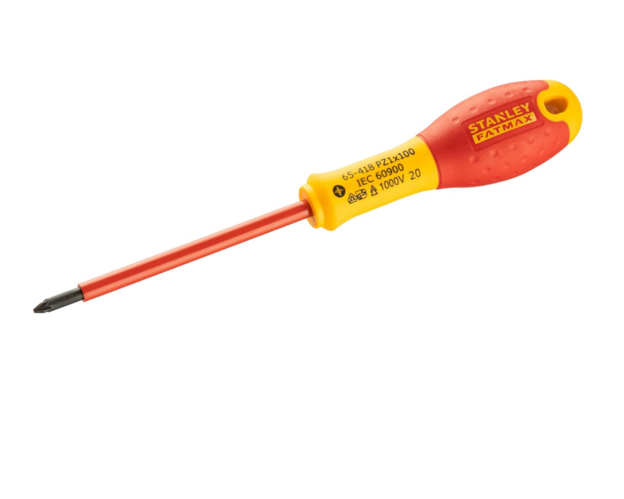 Tournevis pozidriv PZ1 x 100mm isolé 1000V STANLEY Fatmax